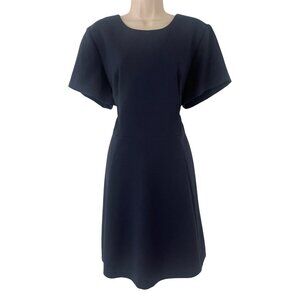 Size 14W 1X ELIZA J NAVY BLUE PONTE DRESS Timeless Classic Day/Evening PLUS SIZE